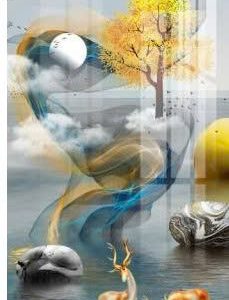 Tranh gương in UV trang trí thông tầng là giải pháp trang trí nội thất cao cấp, giúp không gian trở nên sang trọng, hiện đại và tạo điểm nhấn nổi bật cho ngôi nhà. Gương được tráng gương và in UV hình ảnh nghệ thuật, hoa văn, phong cảnh hoặc họa tiết 3D trực tiếp lên bề mặt gương, vừa có độ phản chiếu vừa có hình trang trí, tạo chiều sâu và tăng ánh sáng cho không gian.